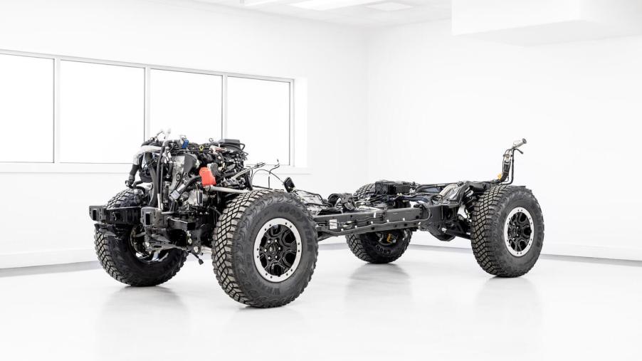 This is a Ford truck and SUV chassis with a turbocharged EcoBoost engine