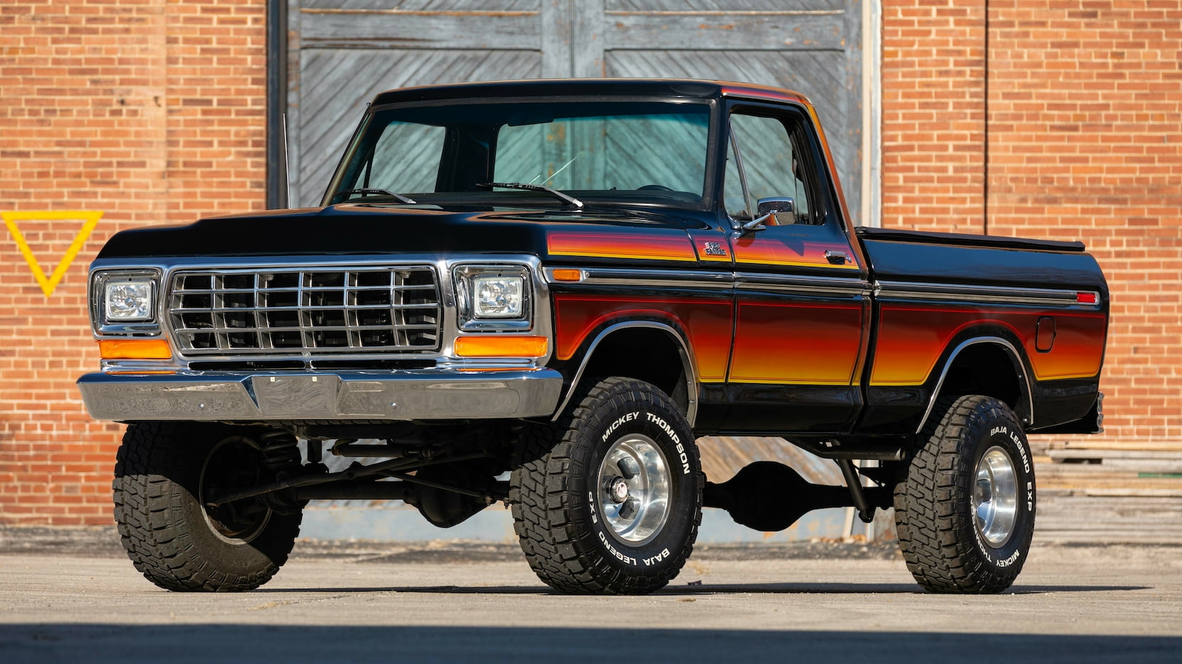 This vintage special edition pickup truck is a Ford F-150 Free Wheeling.