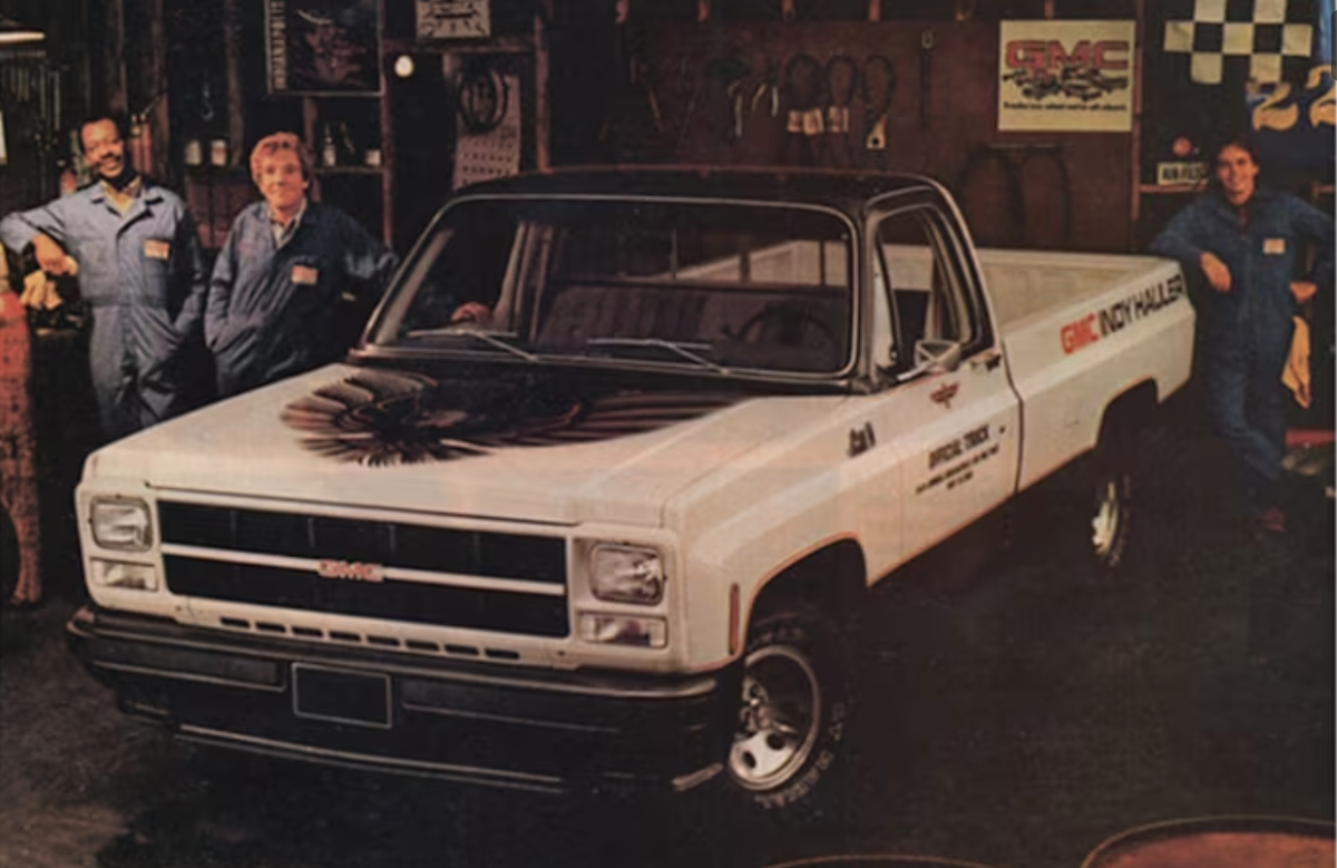 An old ad for the GMC Indy 500 Official Truck