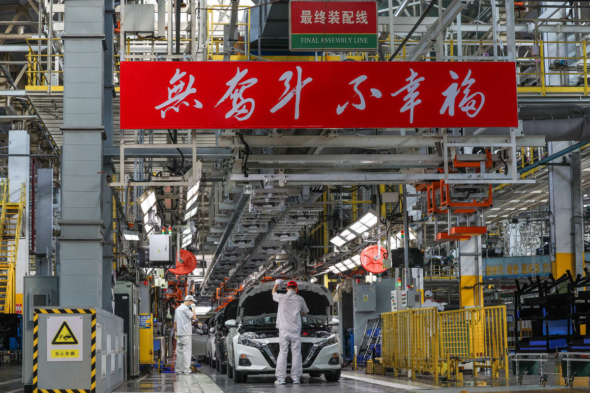 Line end of Chinese auto manufacturing plant