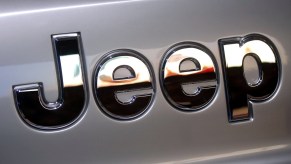Chrome Jeep hood badge