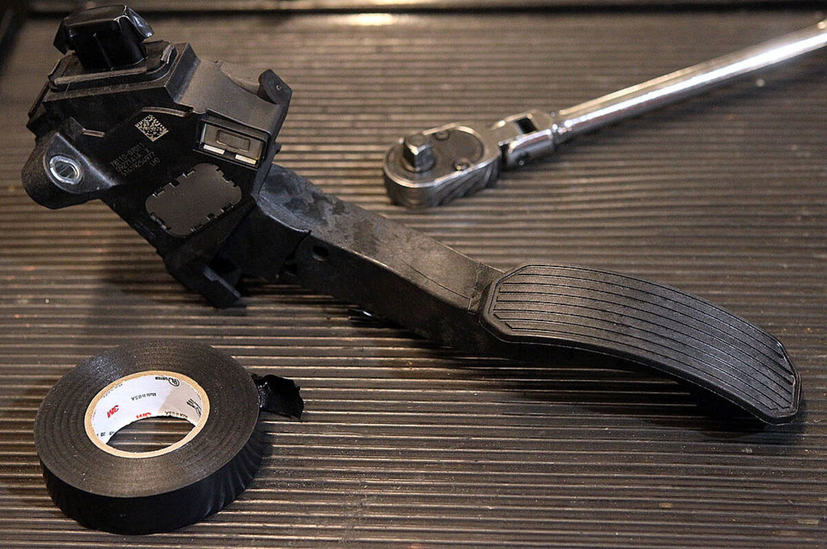Removed accelerator pedal from Toyota