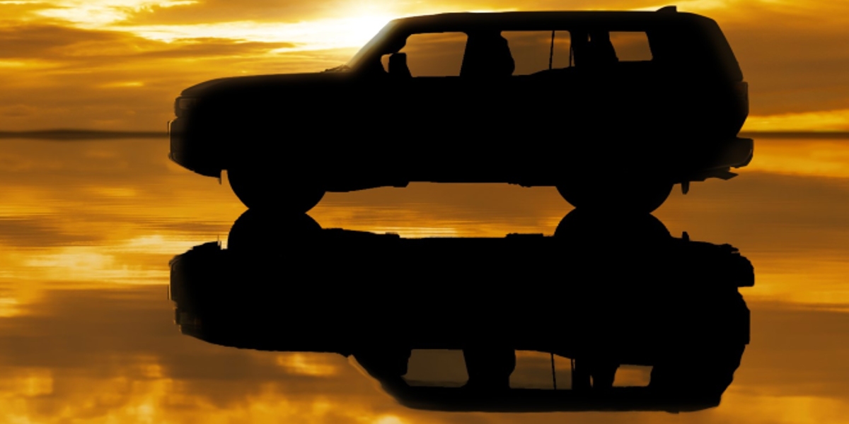 A new Toyota Land Cruiser SUV teaser. 