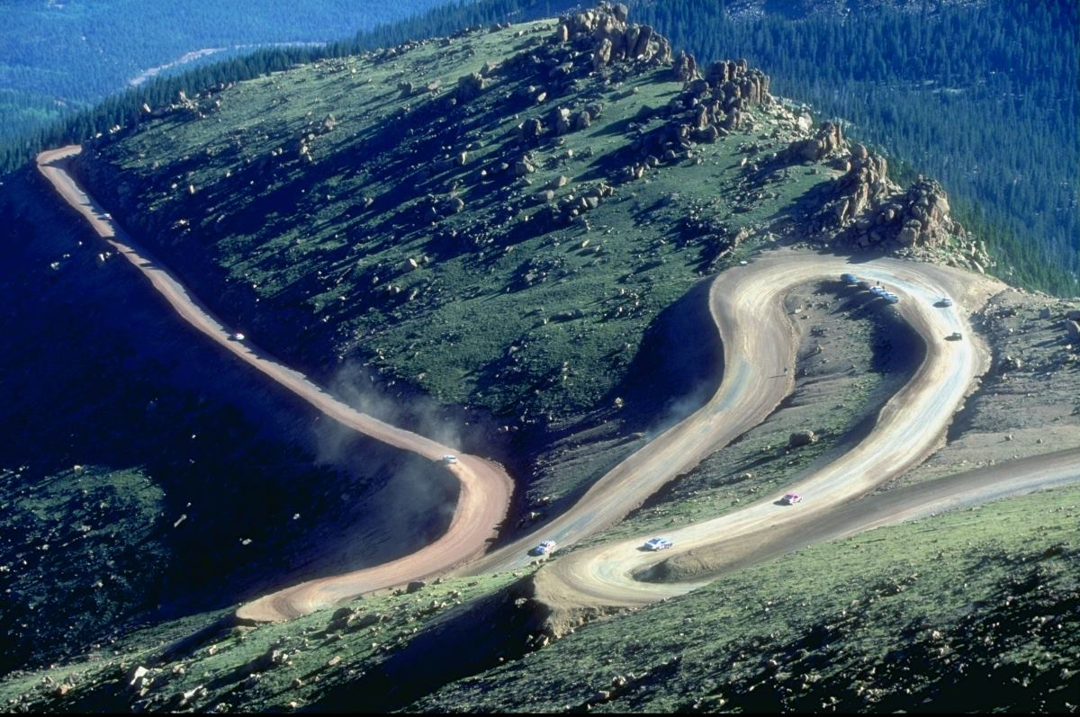The old dirt version of the Pikes Peak toll road