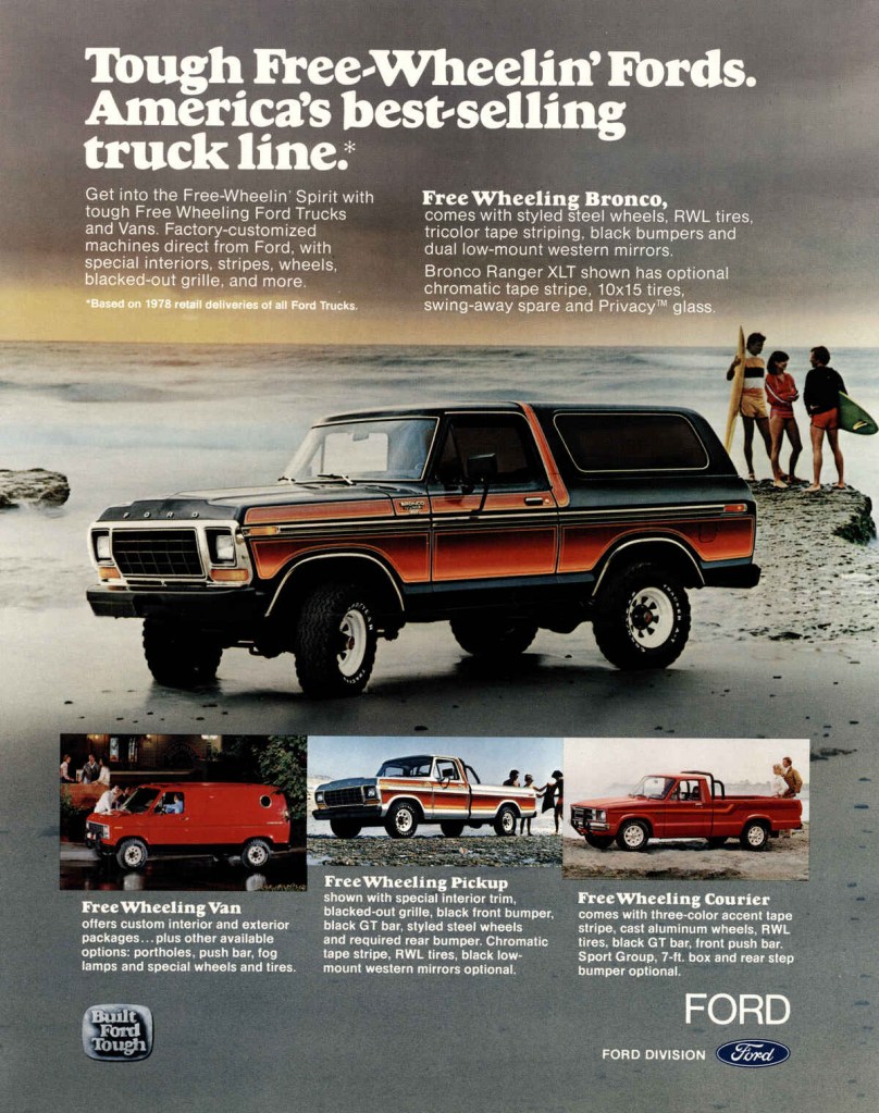 1970s Ford Free Wheeling package advertising 