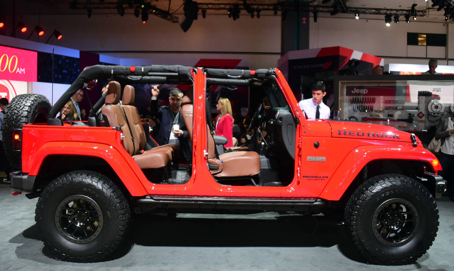 This Jeep Wrangler can fit car seats, maybe.