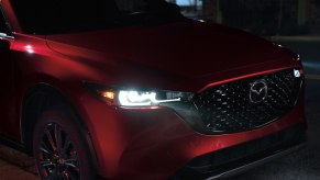 This affordable small SUV is Mazda's CX-5 in red