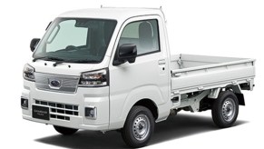 White 2023 Subaru Sambar pickup on white background