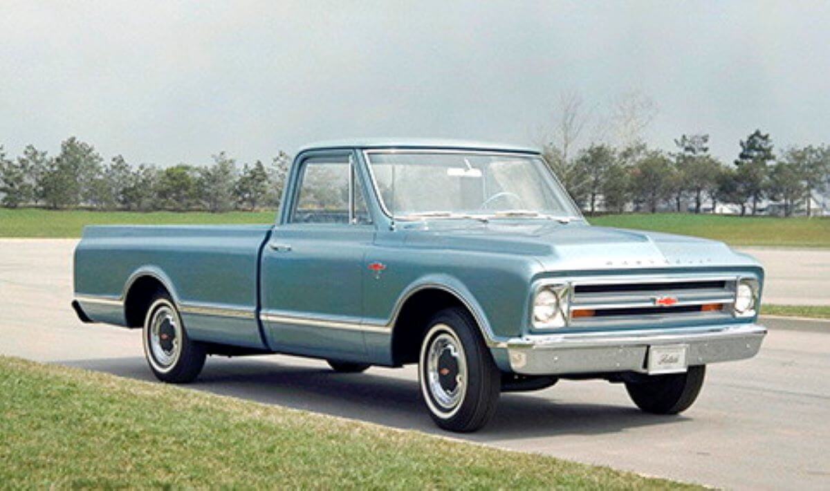 A second-gen 1967 Chevy C10 Series pickup truck model, also known as the Action Line generation