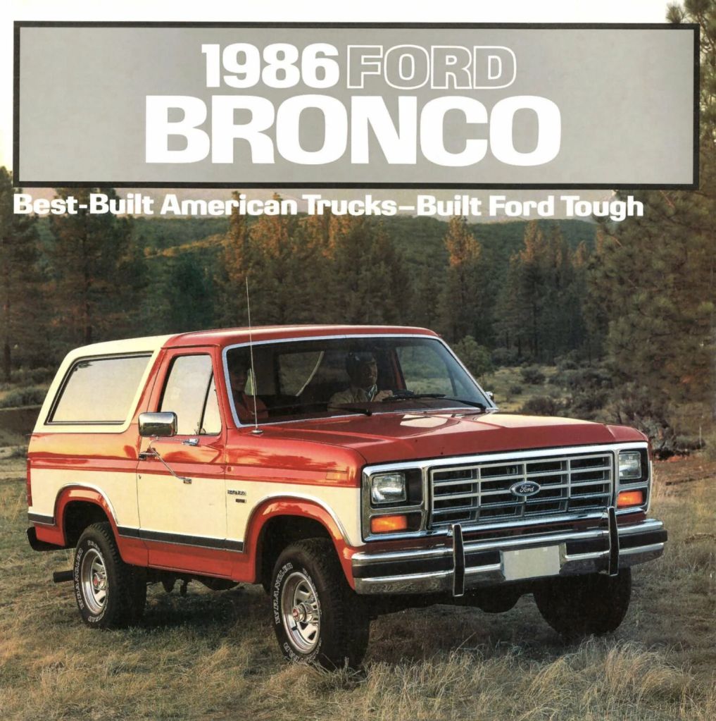 1986 Ford Bronco Brochure Cover