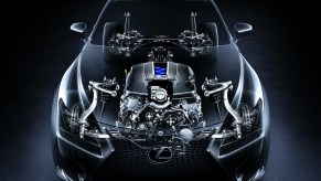 2015 Lexus RC F engine transparent cutaway