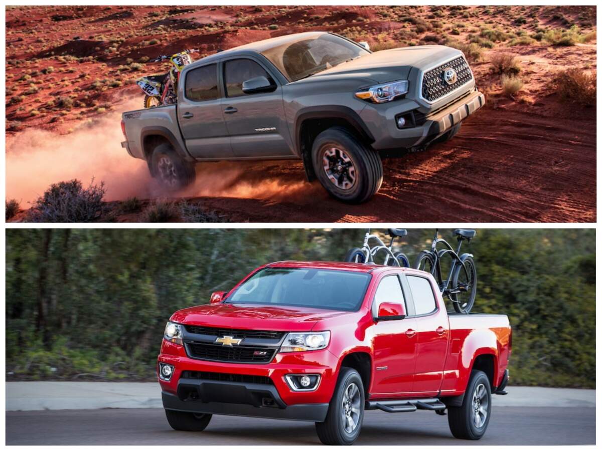 2018 Toyota Tacoma vs 2018 Chevy Colorado used midsize trucks