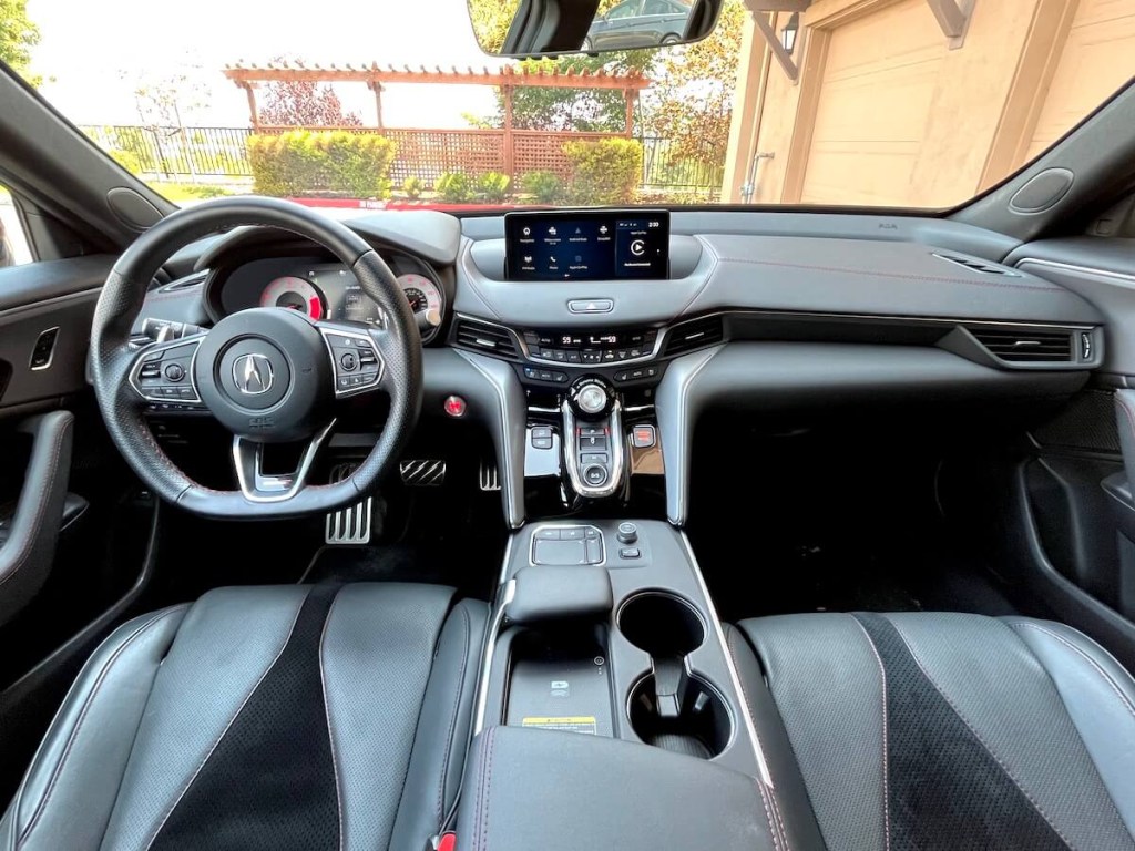 The front interior view in the 2023 Acura TLX Type S