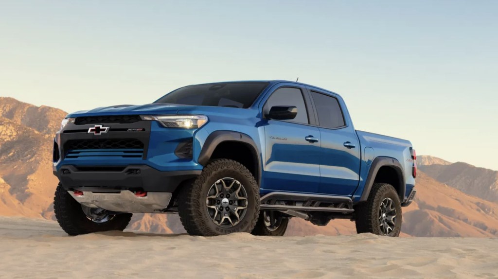 The 2023 Chevy Colorado off-roading in the desert