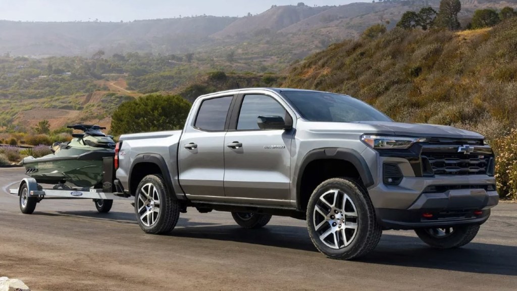 The 2023 Chevy Colorado towing a trailer