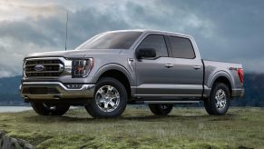 The 2023 Ford F-150 parked in a field