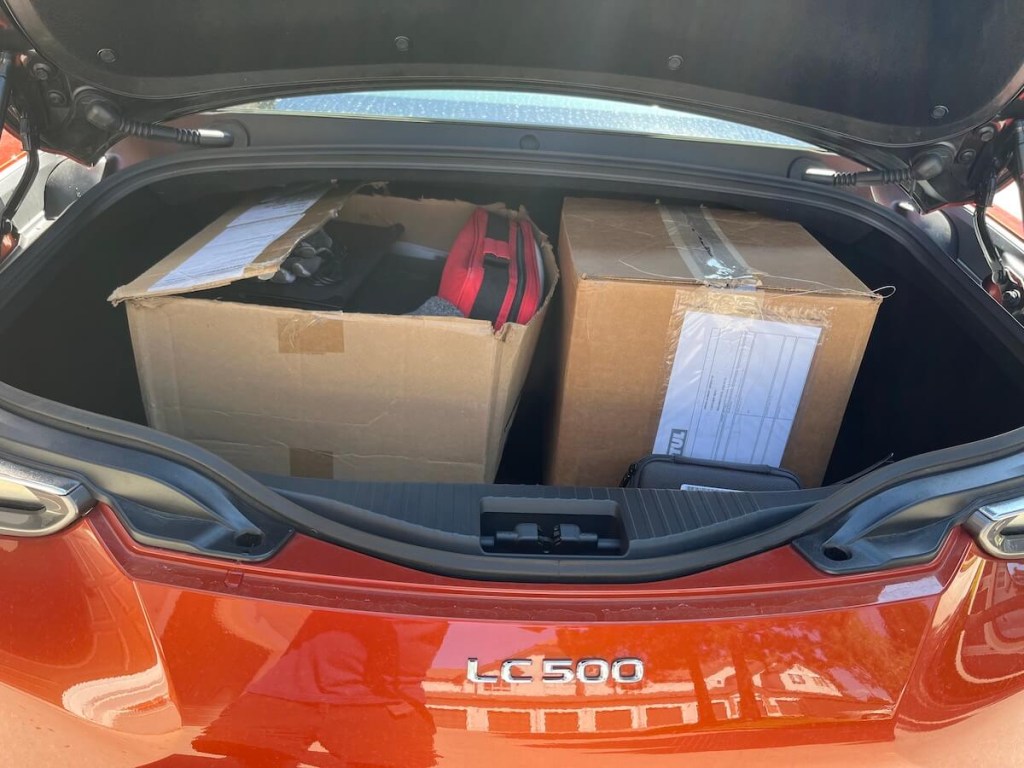 The trunk space in the 2023 Lexus LC 500