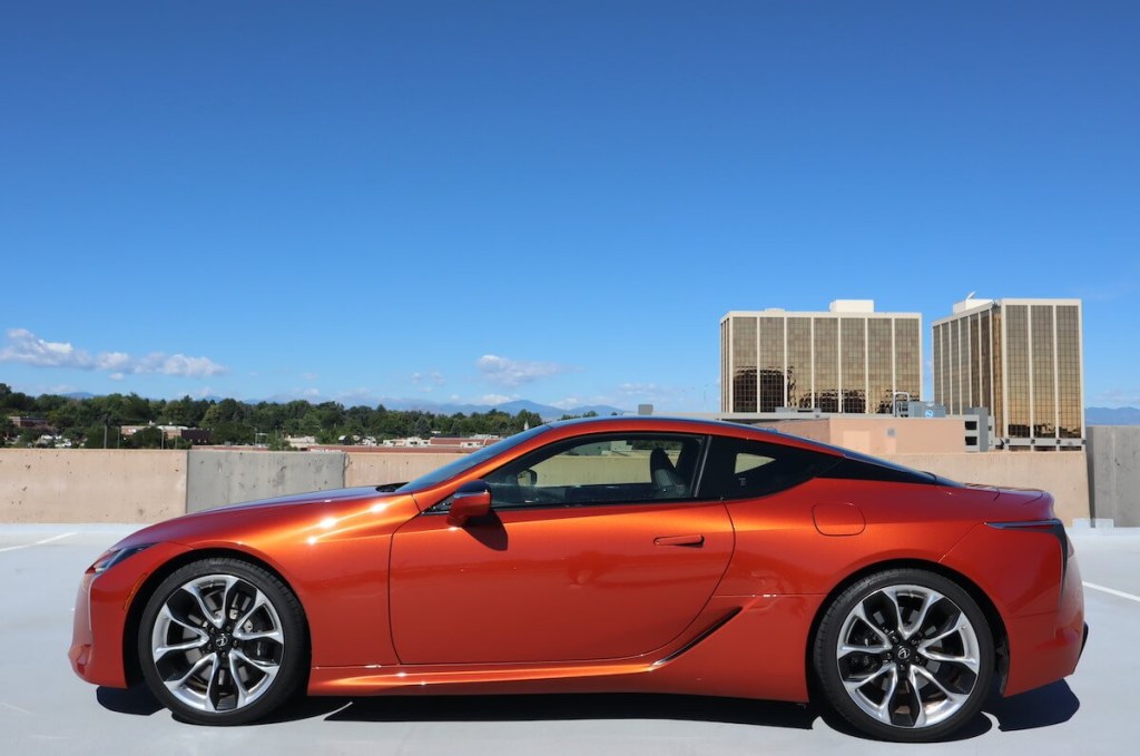A side view of the 2023 Lexus LC 500