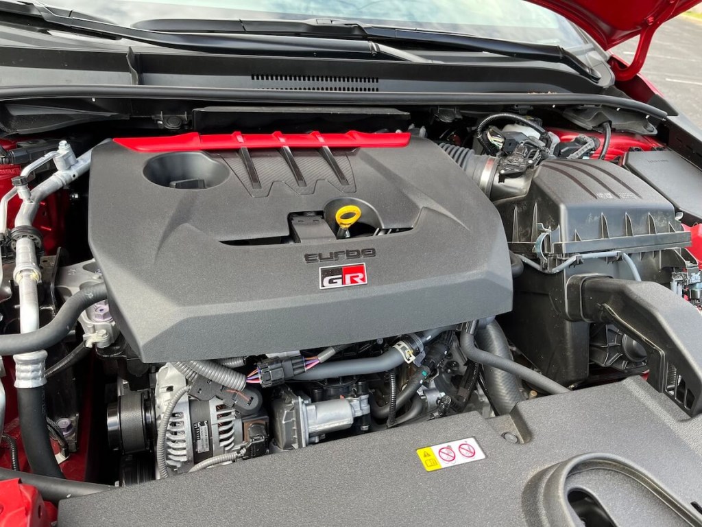 2023 Toyota GR Corolla hatchback's engine