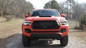 The 2023 Toyota Tacoma off-roading on a gravel trail
