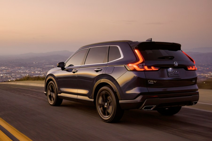 2023 Honda CR-V – a RAV4 competitor – posted driving off into the sunset.