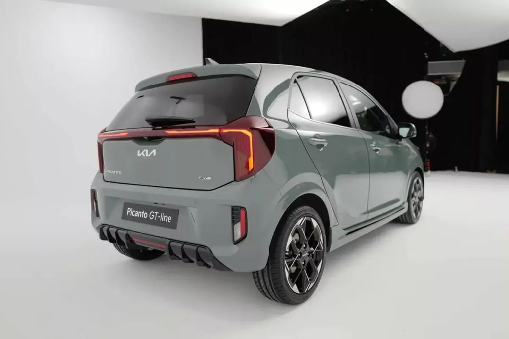 Green 2024 Kia Picanto SUV in studio