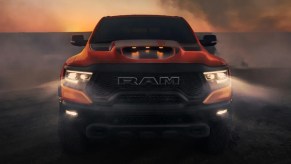 Red 2023 Ram 1500 TRX Final Edition extreme front view