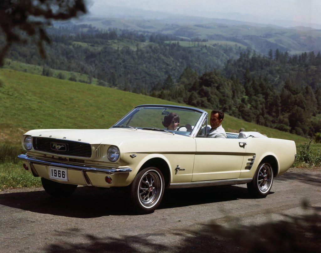 1965 Ford Mustang convertible with driver