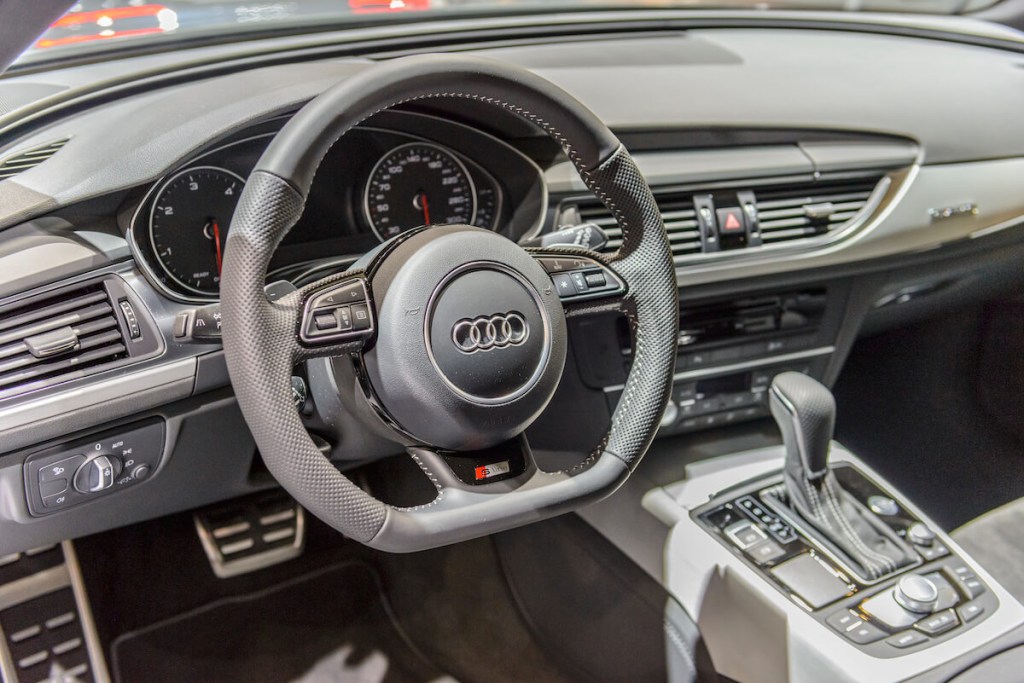 The front interior view on an Audi S4