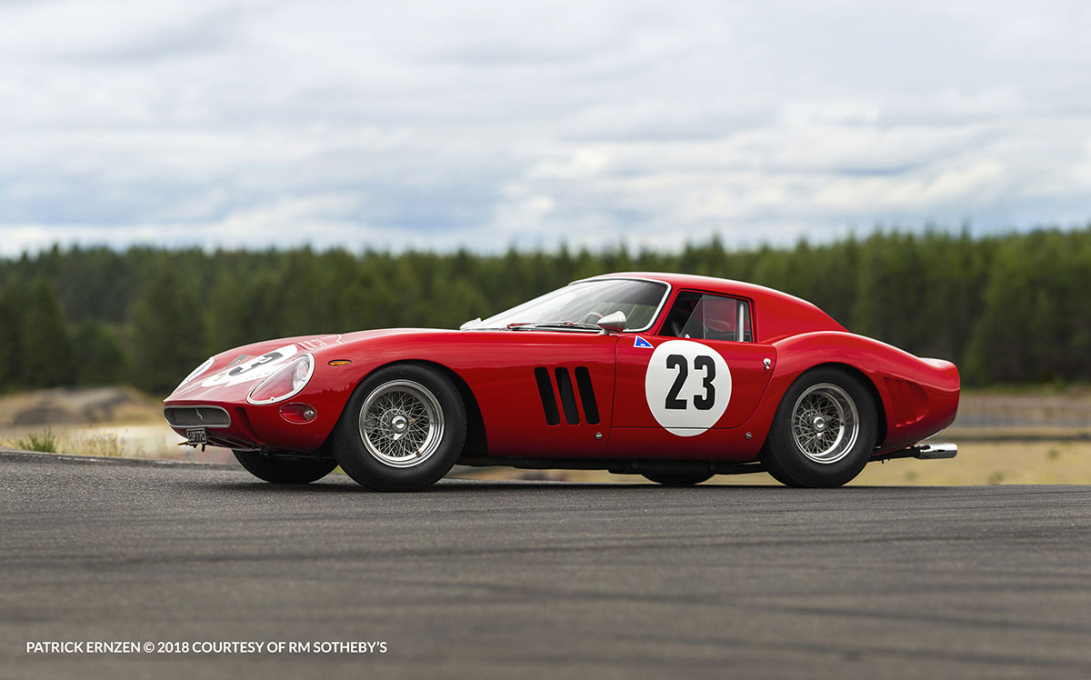 1962 Ferrari 250 GTO sold at RM Sotheby's auction in 2018 for over $40 million making it the most expensive car ever sold at the time
