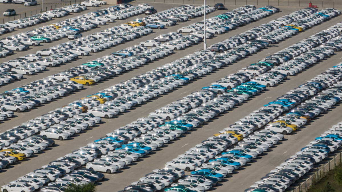 EVs ready for transportation to dealerships in China