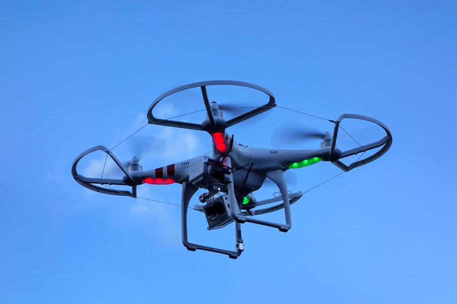 Miniature drone in flight