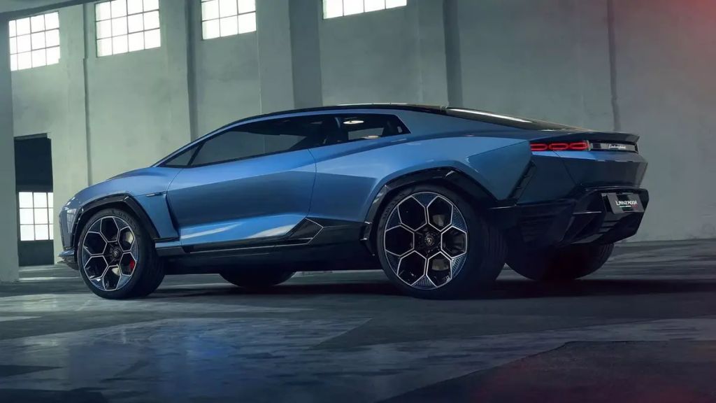 Blue 2028 Lamborghini Lanzador SUV