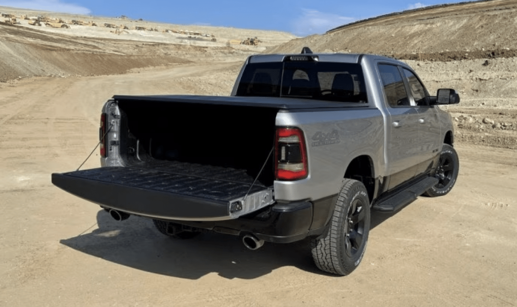 2020 Ram 1500 pickup truck with tailgate open