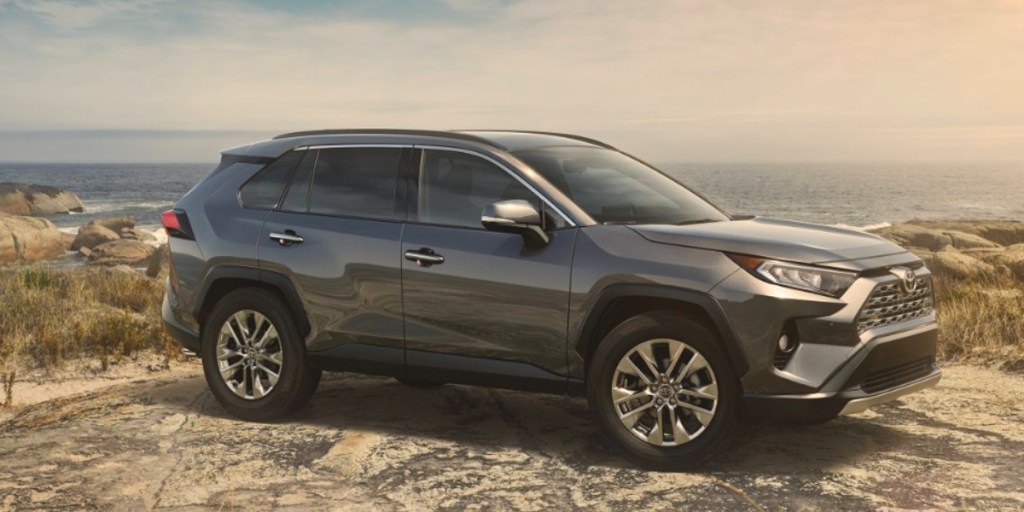 A 2019 Toyota RAV4 small SUV is parked.