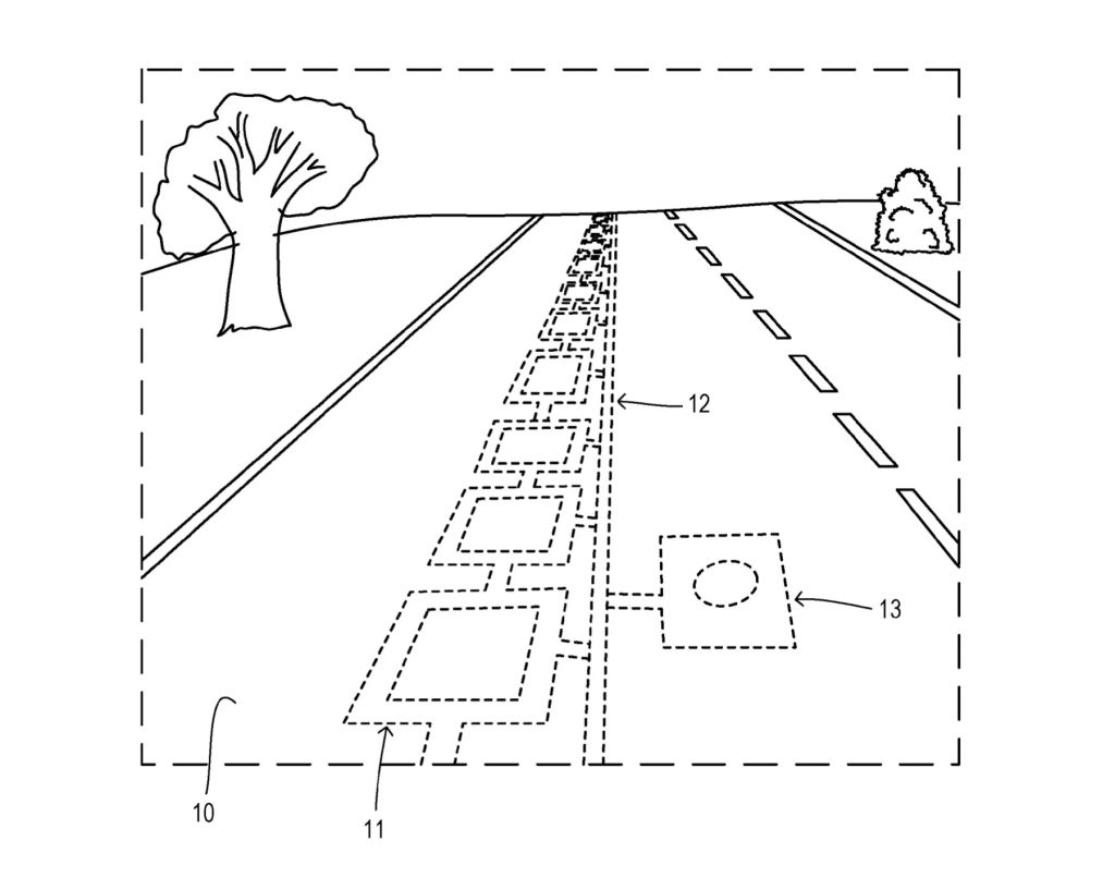 A diagram of a Wireless EV charging patent filed by Ford.