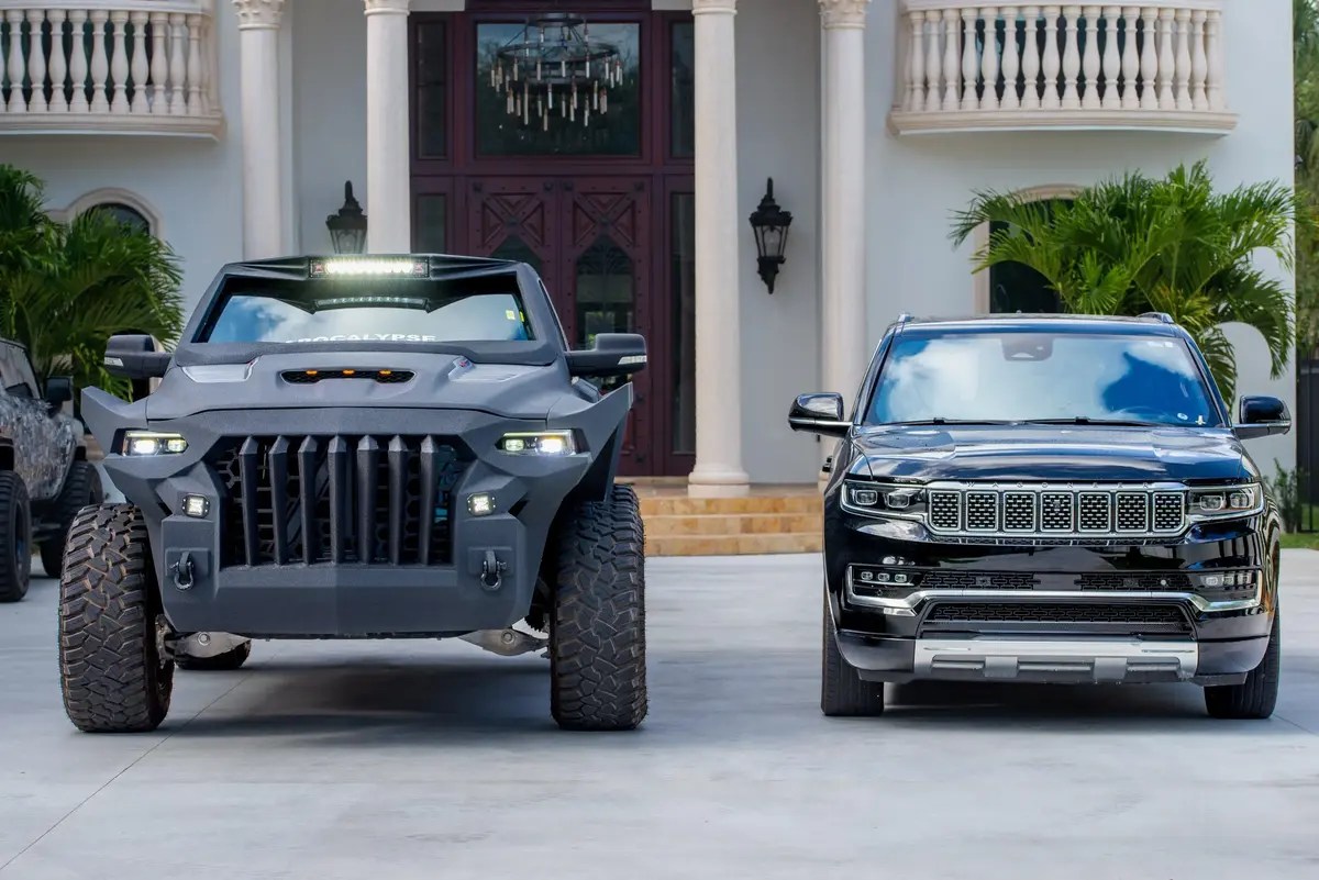 2023 Apocalypse Super Truck and Ram TRX front views