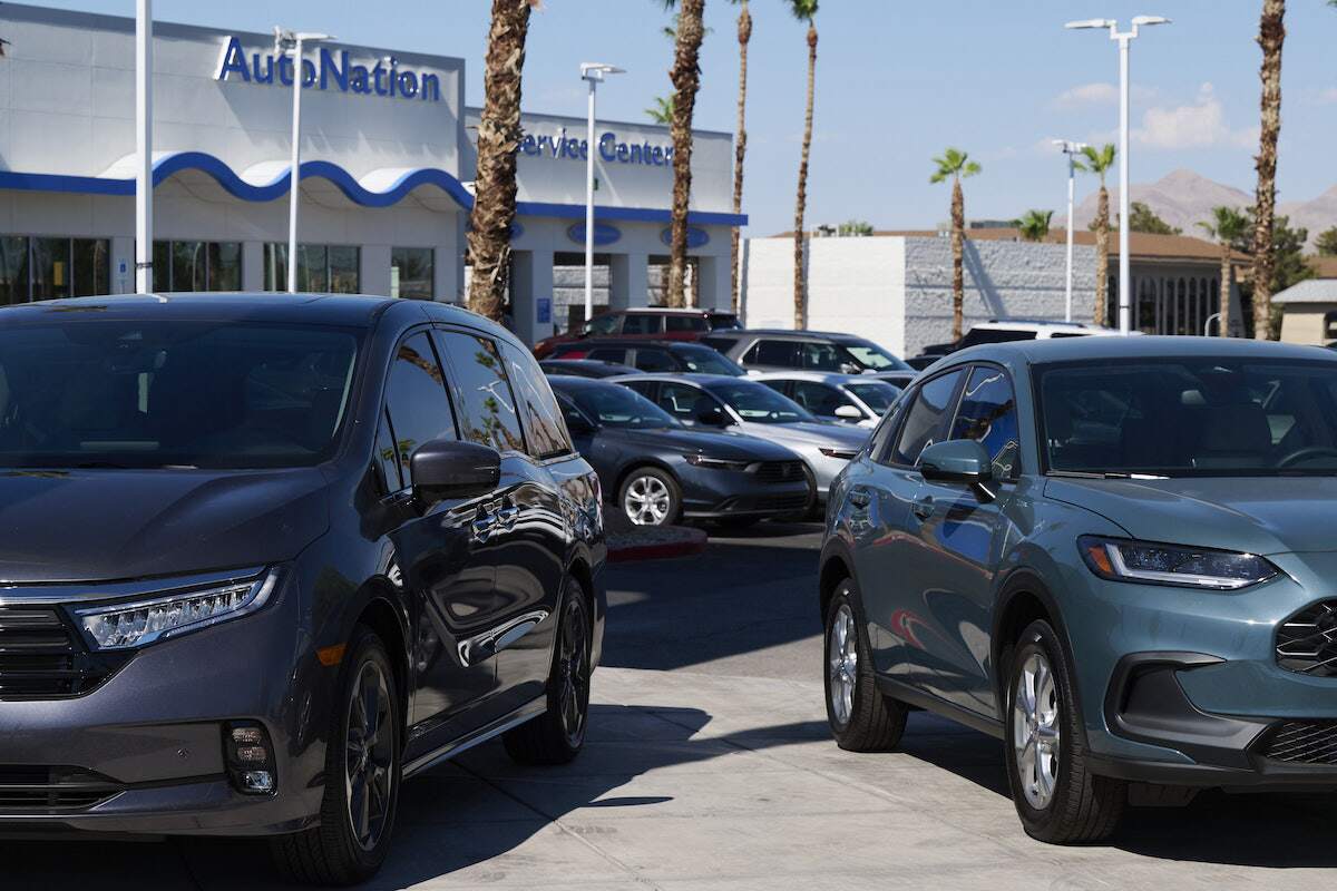 An AutoNation dealership in Las Vegas, Nevada, on Jul. 18, 2023; some states ban car sales on Sunday due to blue laws