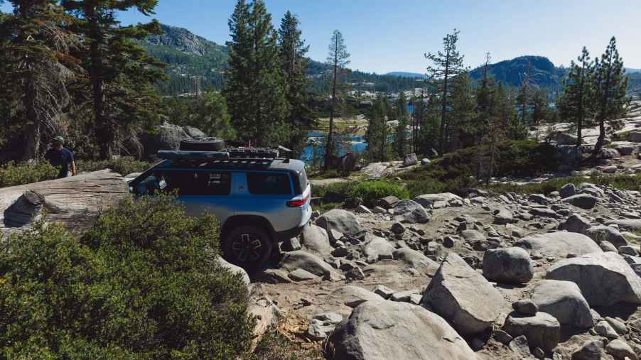Rivian R1S on the Rubicon Trail