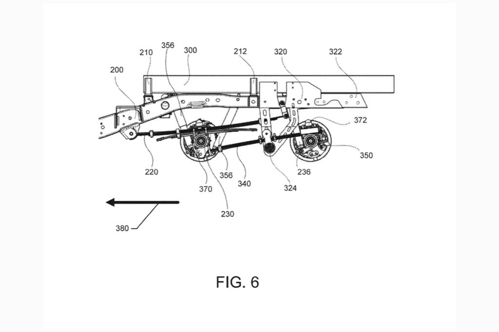 Ford patent filing illustration for 6x6 F-150 conversion 