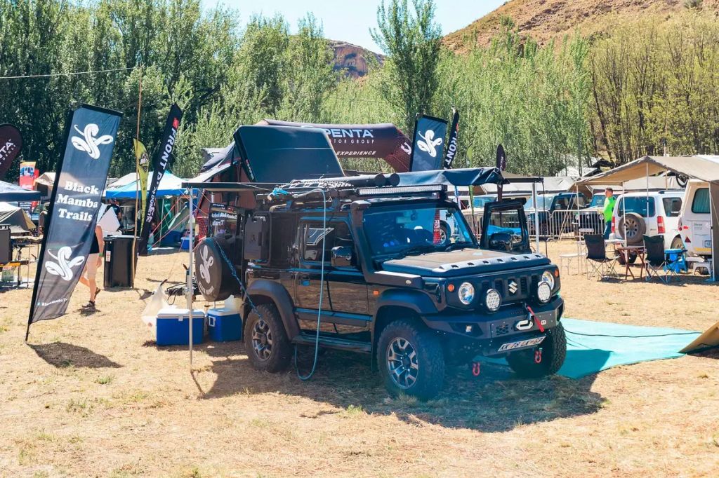 Suzuki Jimny Guinness World Record gathering with camping rig