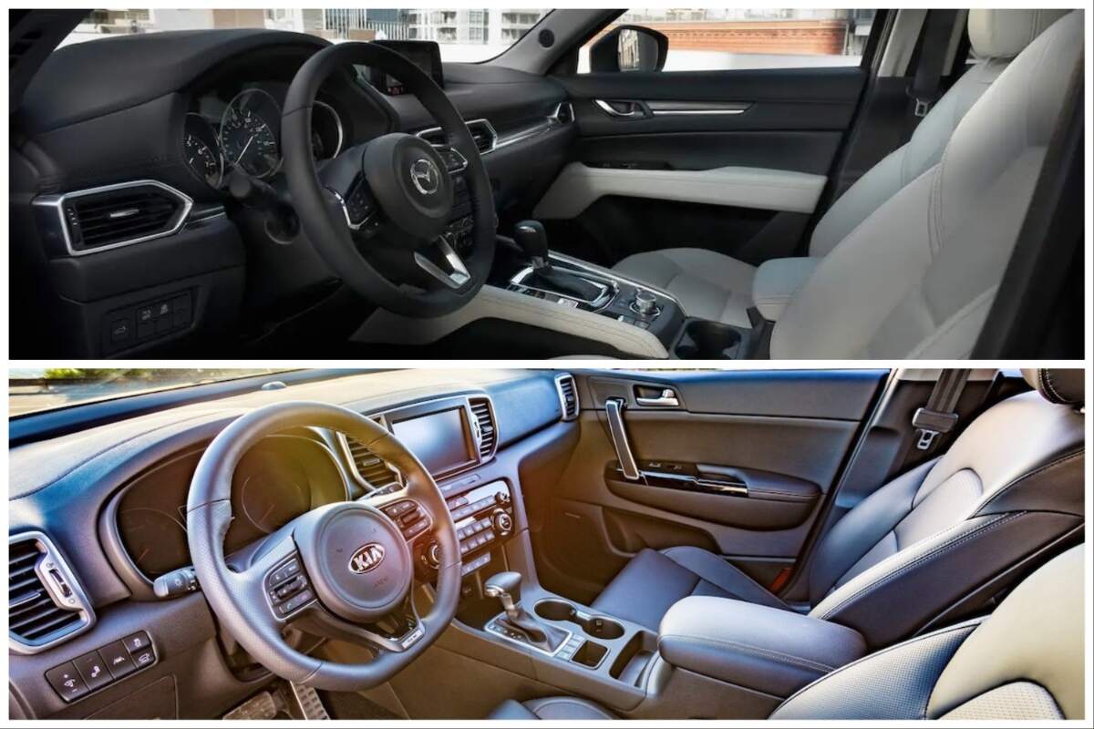 2018 Mazda CX-5 vs. 2018 Kia Sportage interior