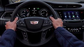 The interior of the 2023 Cadillac XT5, one of the most popular models according to Cadillac sales figures.