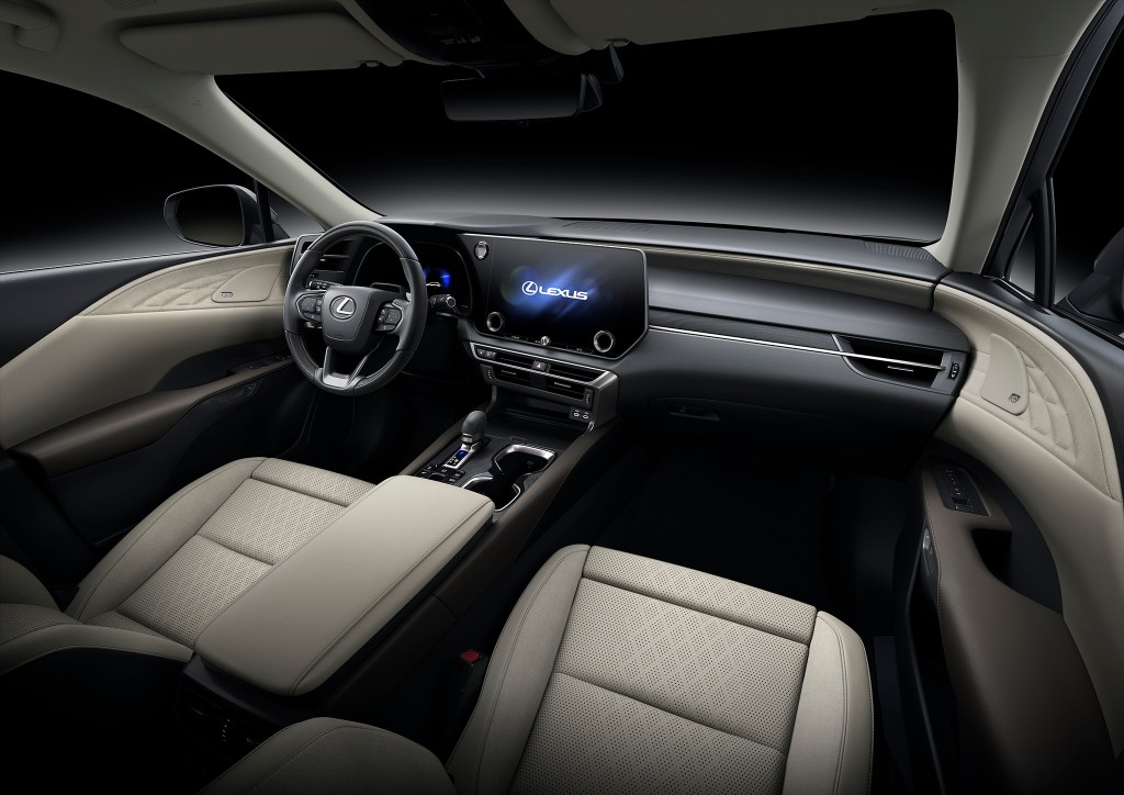 The 2023 Lexus RX 350h interior and dash