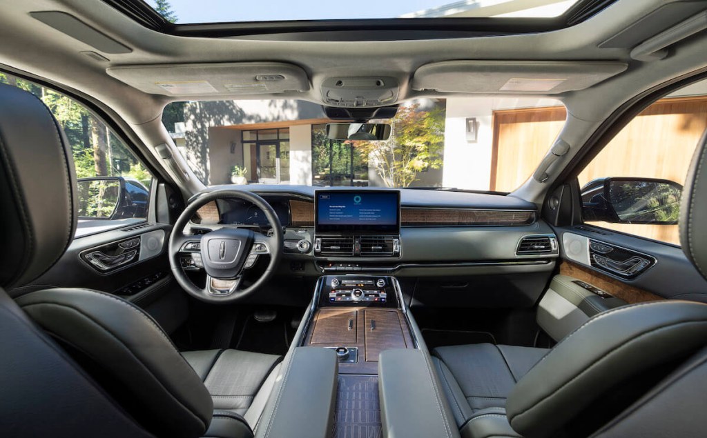 A front interior view of the 2023 Lincoln Navigator