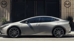 A 2023 Toyota Prius parked on the street.