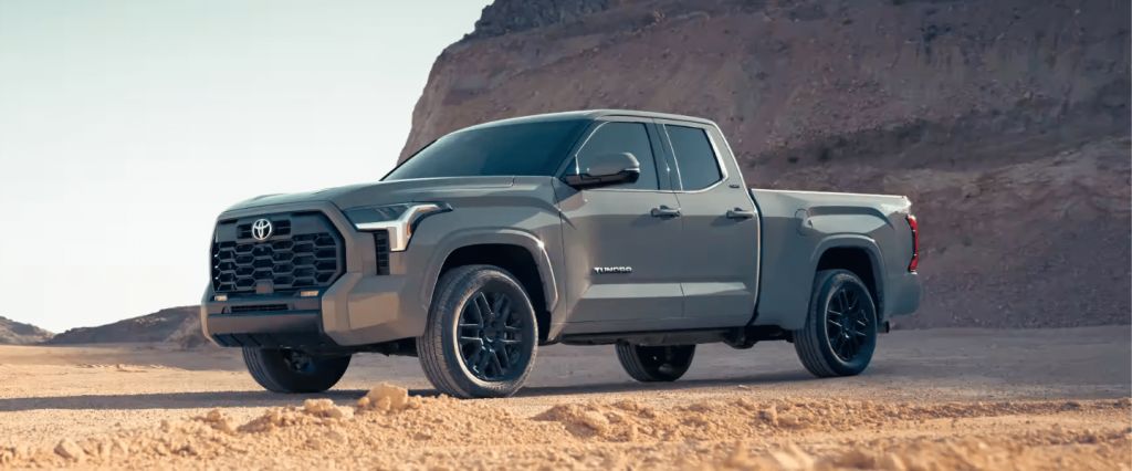 The 2023 Toyota Tundra off-roading in the desert