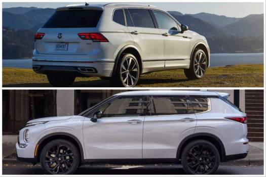 2023 Volkswagen Tiguan vs. 2024 Mitsubishi Outlander: Which Cheap 3-Row SUV Wins?