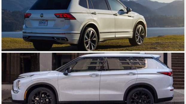 2023 Volkswagen Tiguan vs. 2024 Mitsubishi Outlander: Which Cheap 3-Row SUV Wins?