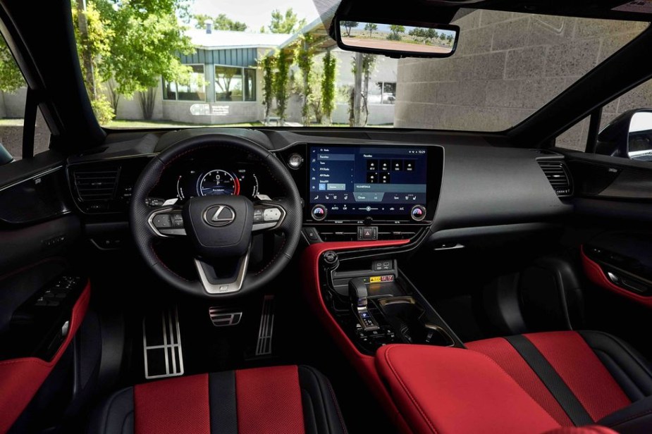 The 2023 Lexus NX 350 F Sport interior and dash